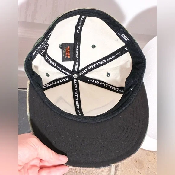 Y2K DC Camo Flexfit 210 Fitted Cap 6 7/8 - 7 1/4 Vintage - Picture 7 of 11